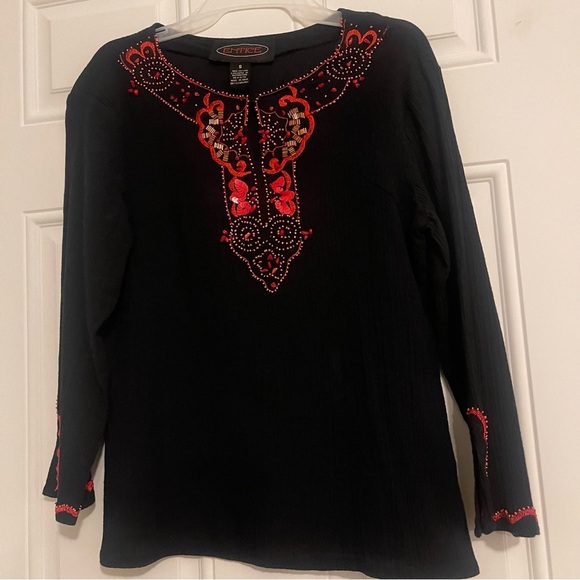 ❤️2/$15 or 3/$21❤️ Entice 100% Cotton Tunic, Size Small - Picture 1 of 7